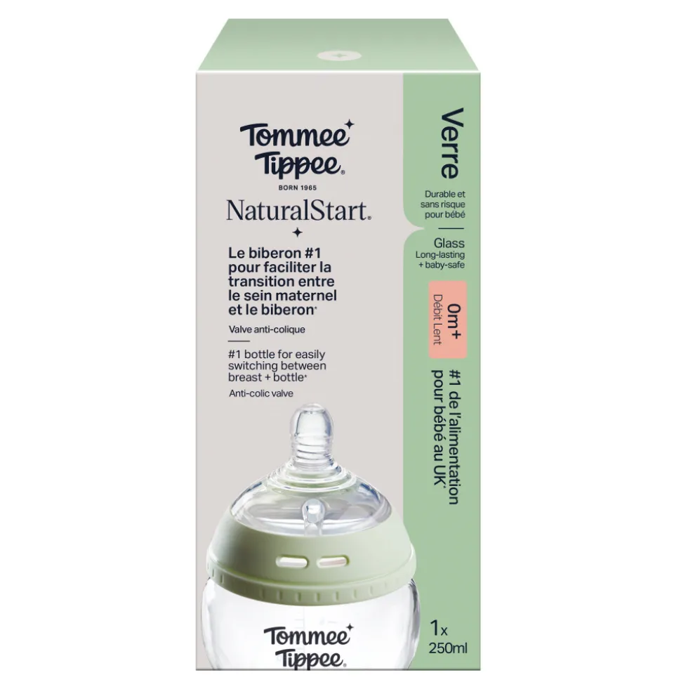 Biberon anti-colique natural start en verre 250ml