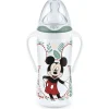 Biberon col large 300ml 6mois et plus avec poignée mickey