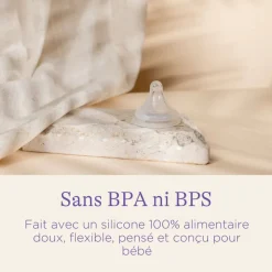 Biberon en verre avec tétine naturalwave 240ml