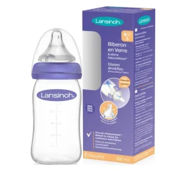 Biberon en verre avec tétine naturalwave 160ml