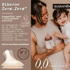 Biberon 270 ml anti-colique zerø.zerø débit moyen light