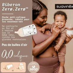 Biberon 270 ml anti-colique zerø.zerø débit moyen medium