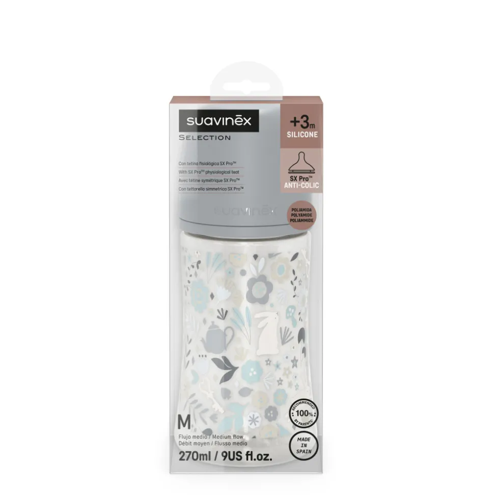 Biberon 270 ml avec tétine sx pro m wonderland bleu