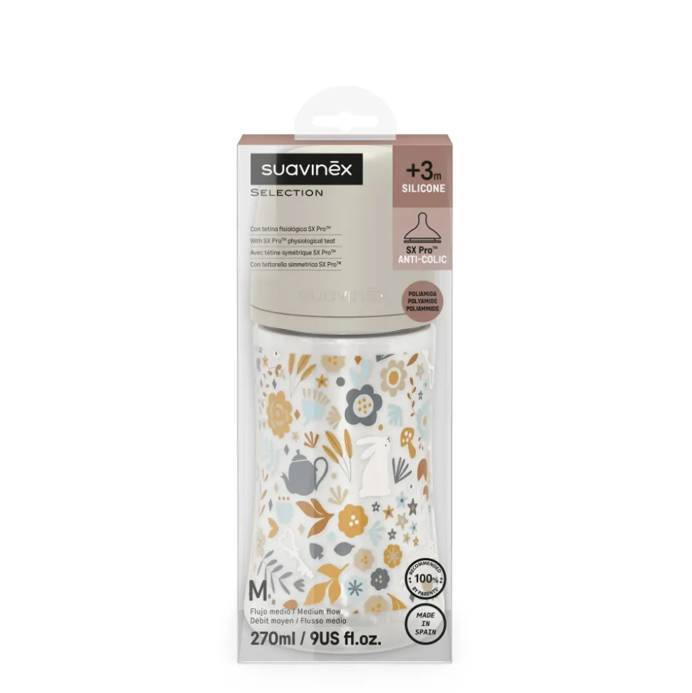 Biberon 270 ml avec tétine sx pro m wonderland beige