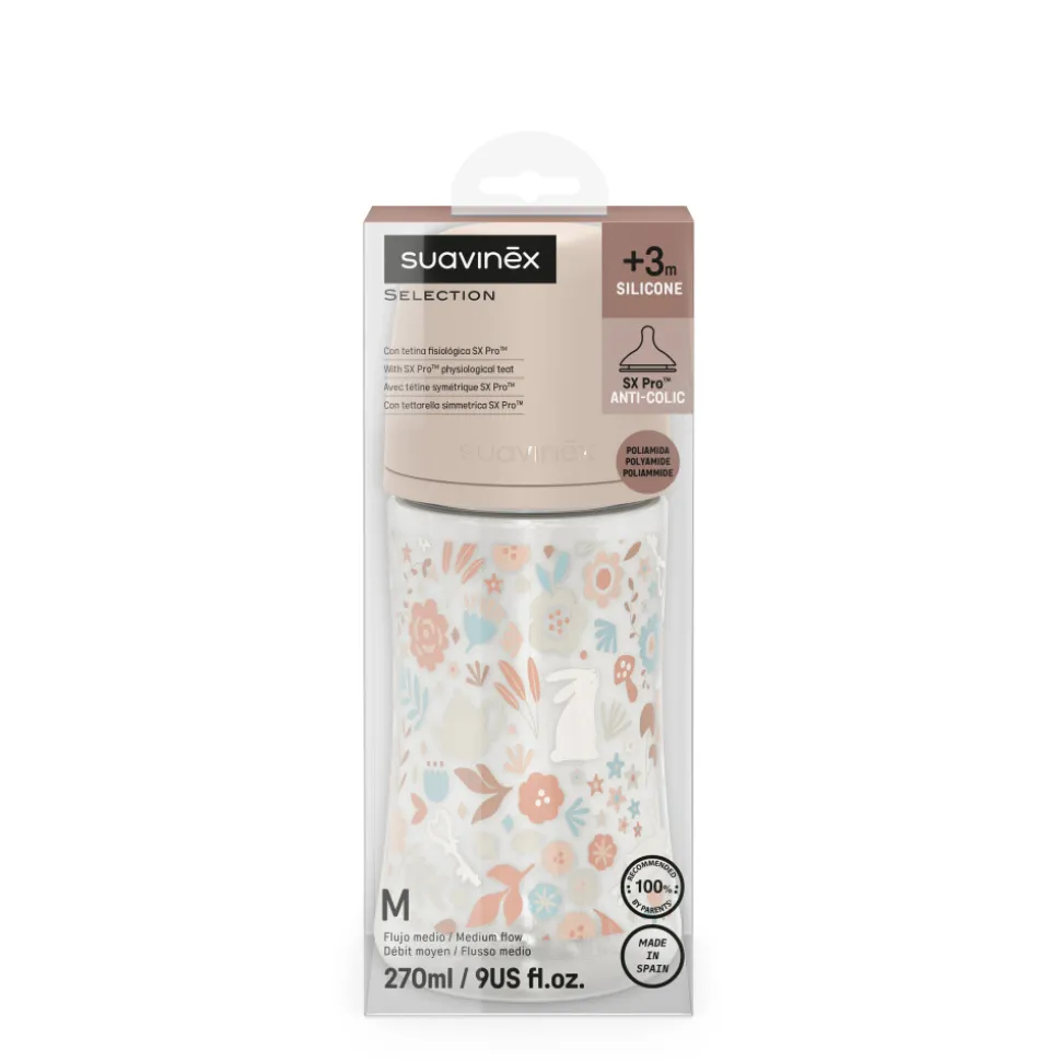Biberon 270 ml avec tétine sx pro m wonderland rose