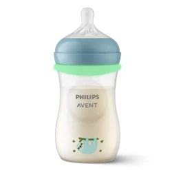 Biberon natural response 260 ml avec anneau phosphorescent