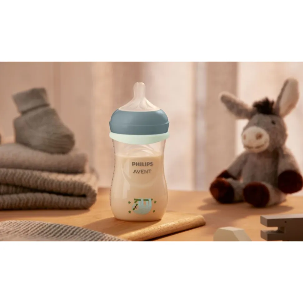 Biberon natural response 260 ml avec anneau phosphorescent
