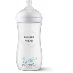 Biberon natural response 330 ml imprimé love
