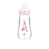 Biberon verre 260 ml rose