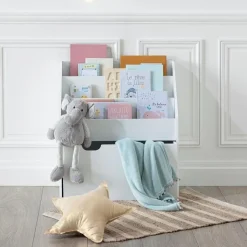 Bibliothèque avec bac à roulettes - blanche