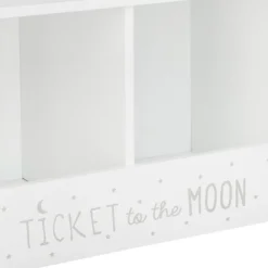Bibliothèque enfant double casier blanc et bois