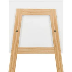 Bibliothèque enfant double casier blanc et bois