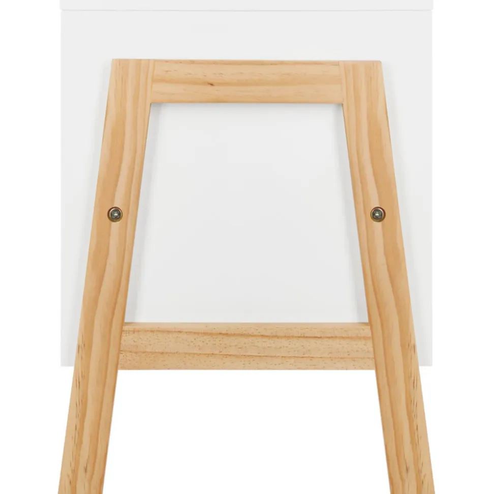 Bibliothèque enfant double casier blanc et bois