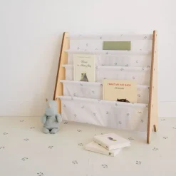 Bibliothèque enfant myrtilles gris