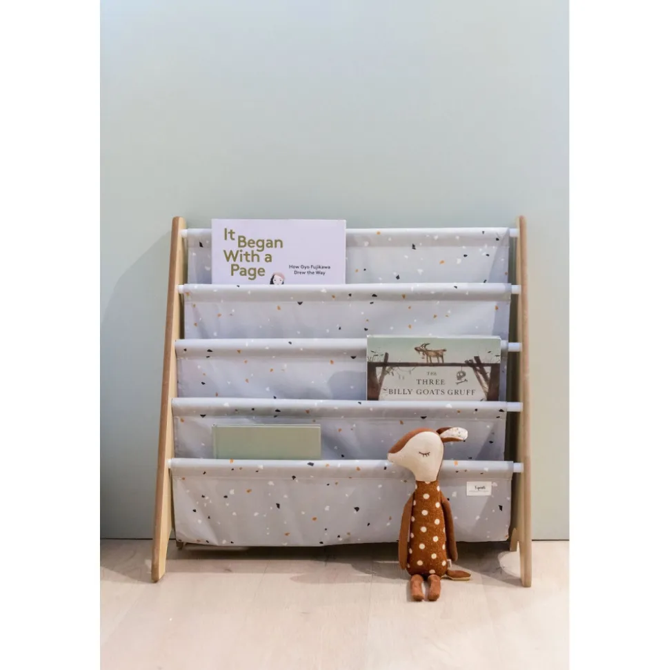 Bibliothèque enfant terrazzo gris clair