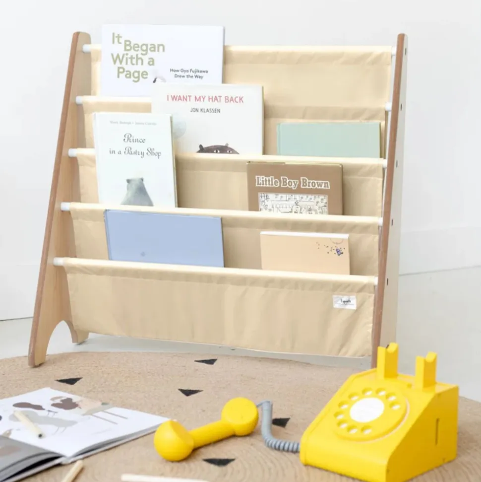 Bibliothèque enfant uni beige