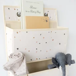 Bibliothèque murale enfant terrazzo crème