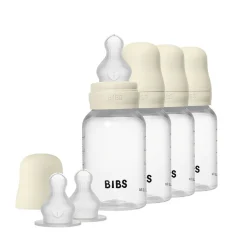 Bibs baby bottle round silicone 4 pack 150 ml ivory