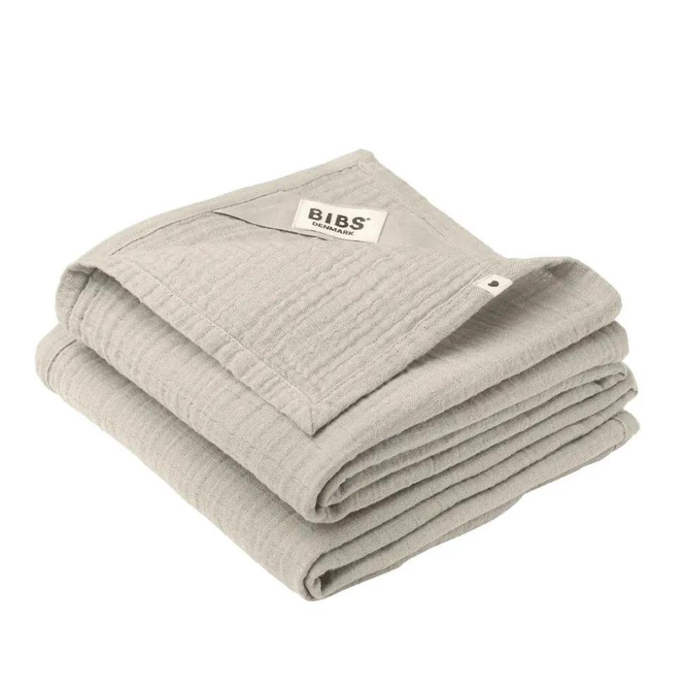 Bibs muslin cloth 2-pack 70x70 cm sand
