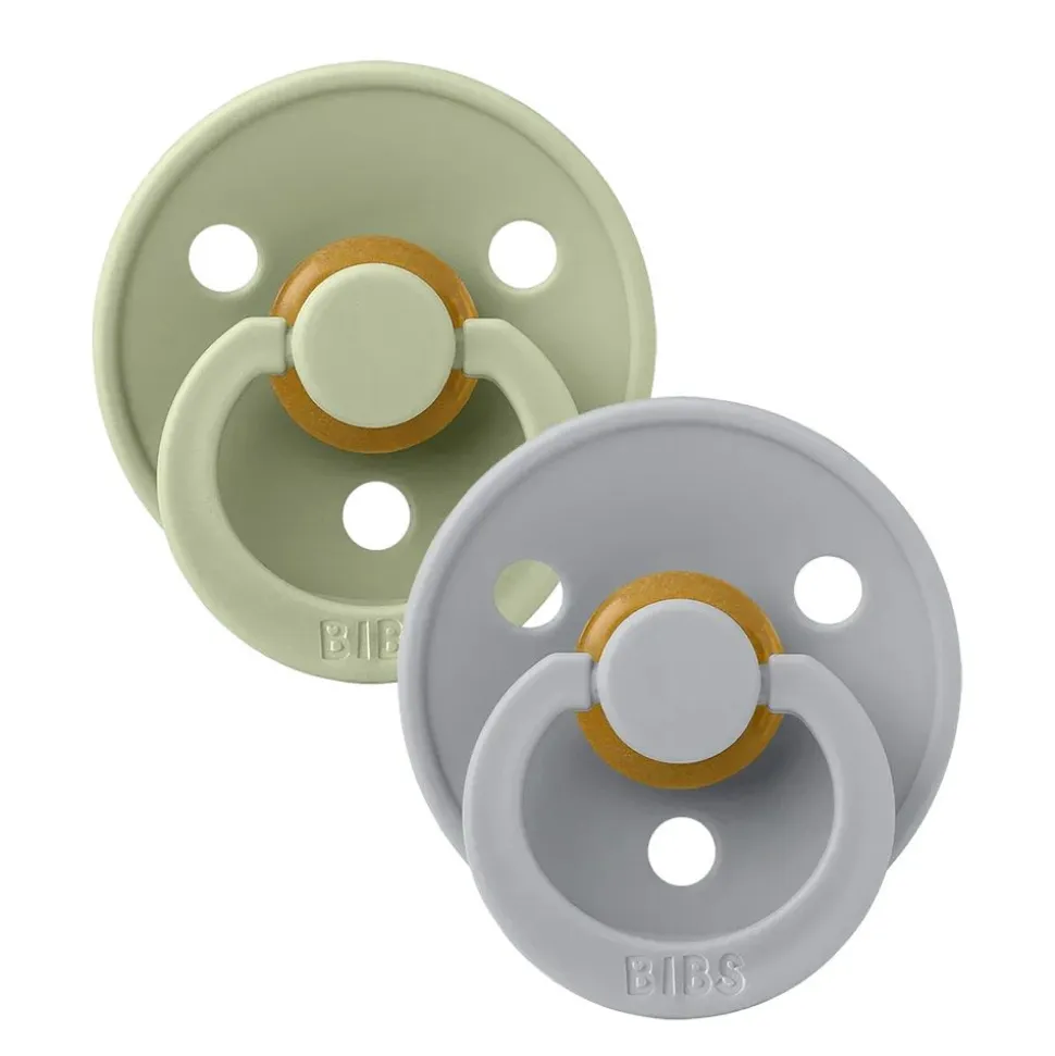 Bibs pacifier colour 2 pack latex size 2 sage/cloud