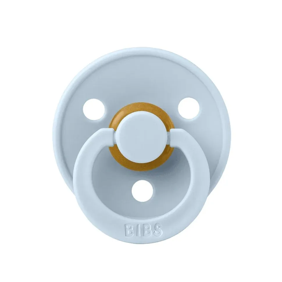 Bibs pacifier colour 2 pack latex size 1 white/baby blue
