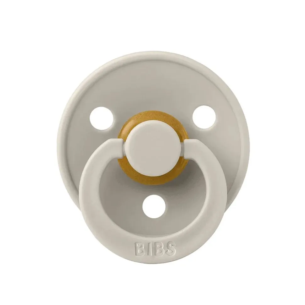 Bibs pacifier colour 2 pack latex size 1 sand/iron