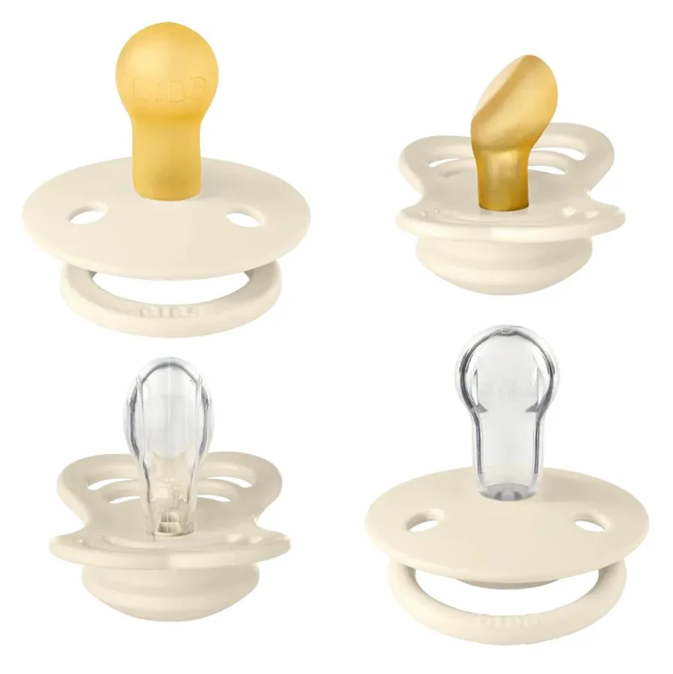 Bibs pacifiers try-it collection size 2 ivory