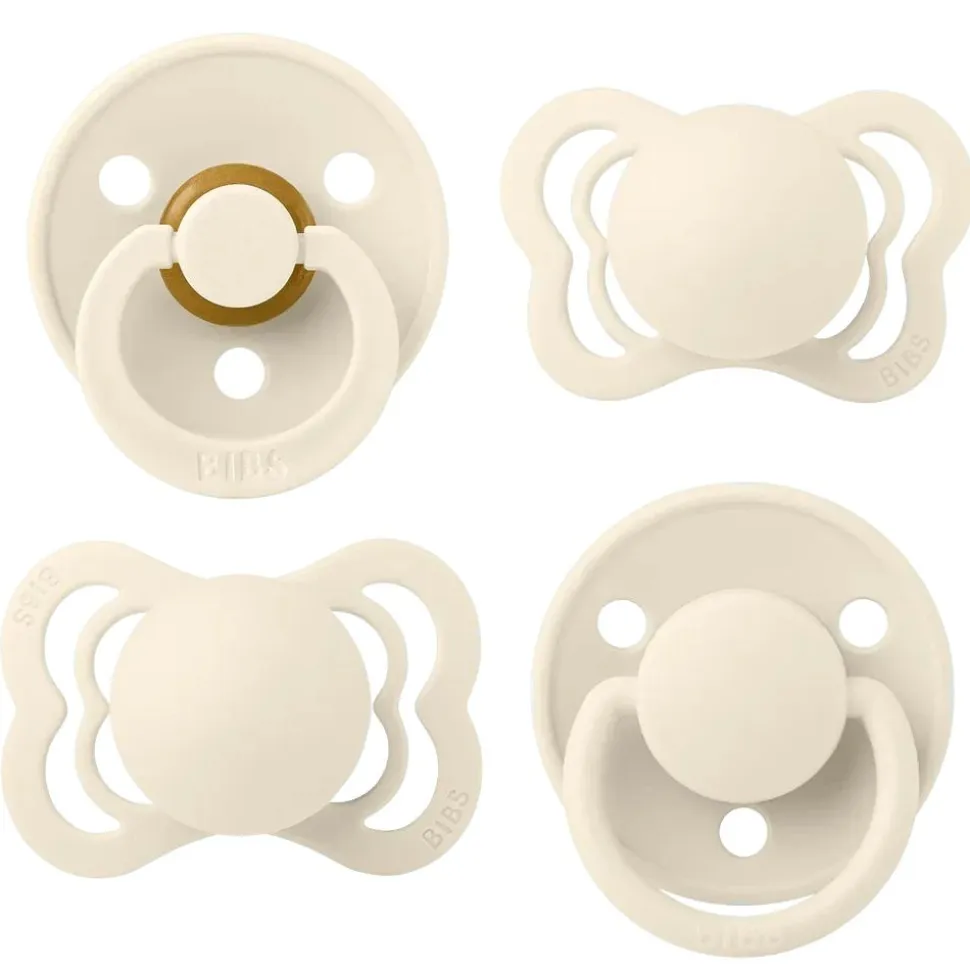 Bibs pacifiers try-it collection size 2 ivory