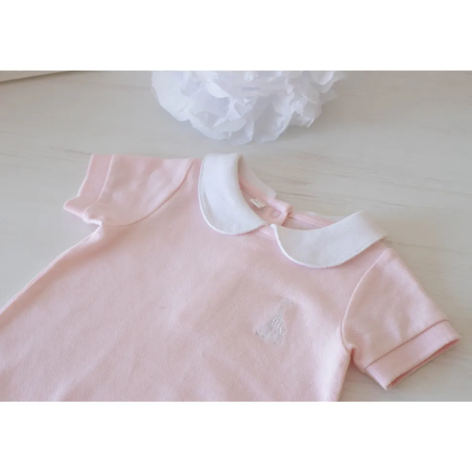 Body combishort maille piquée 12 mois sophie la girafe rose