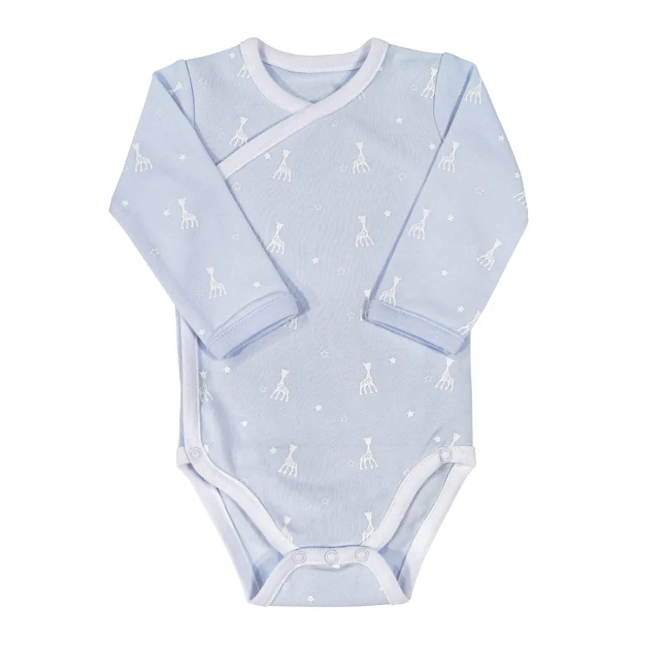 Body croisé 1 mois sophie la girafe bleu