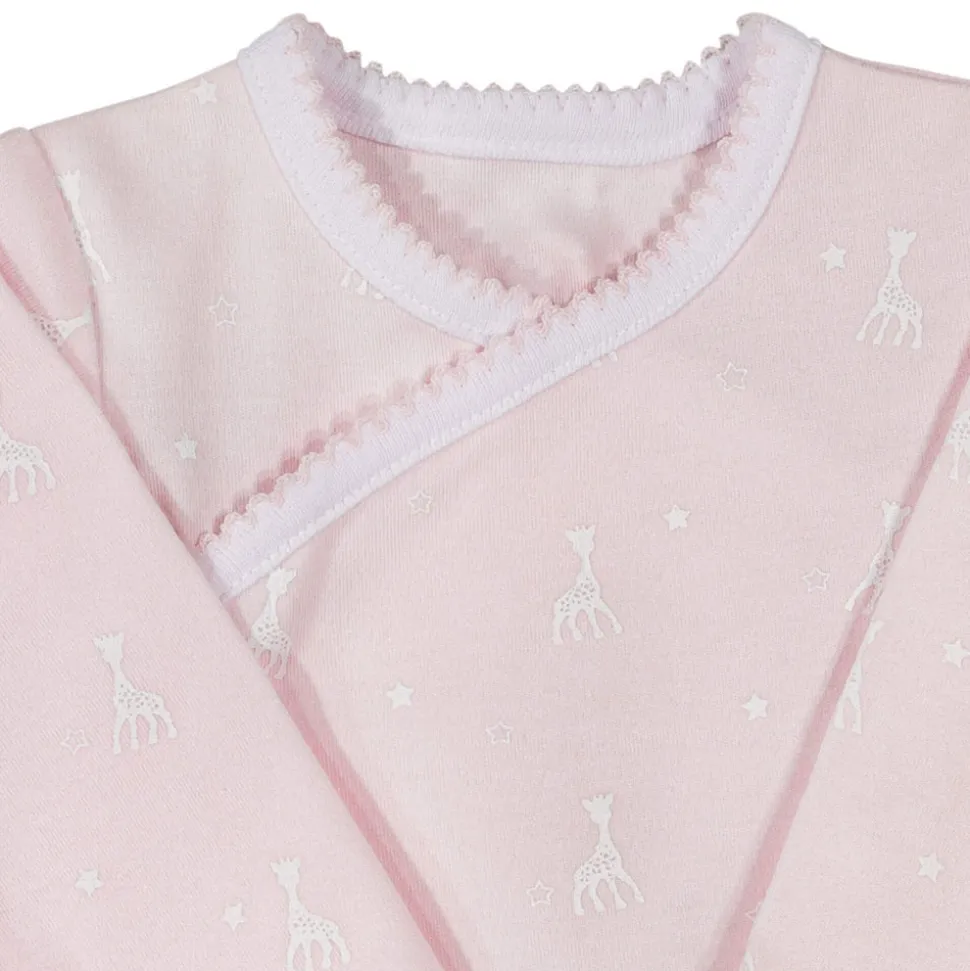 Body croisé 3 mois sophie la girafe rose
