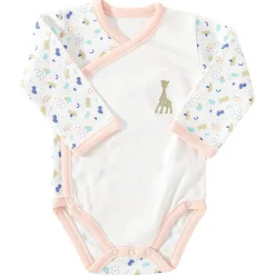Body croisé 1 mois sophie la girafe - multicolore rose