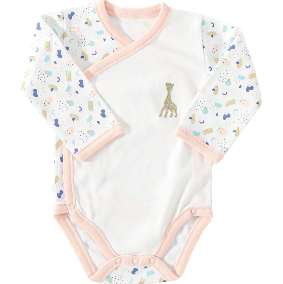 Body croisé 1 mois sophie la girafe - multicolore rose