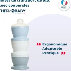 Boite doseuse lait bleu océan - 3 compartiments
