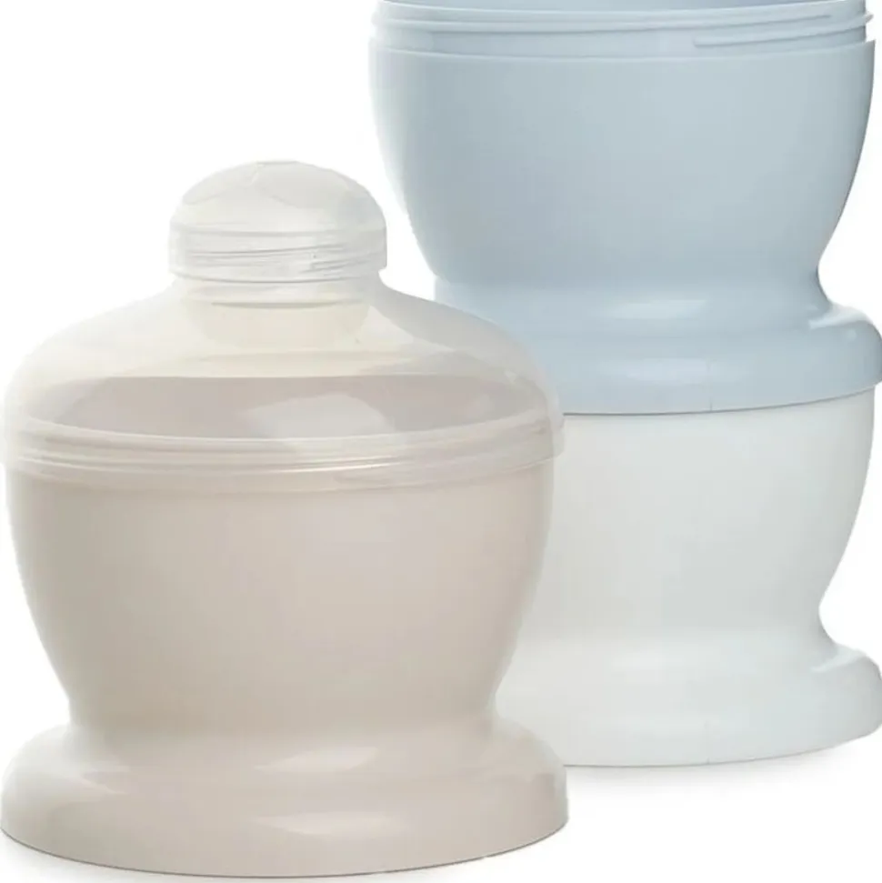 Boite doseuse lait fleur bleu - 3 compartiments