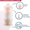 Boite doseuse lait rose poudré - 3 compartiments