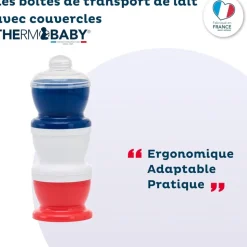 Boite doseuse lait tricolore - 3 compartiments