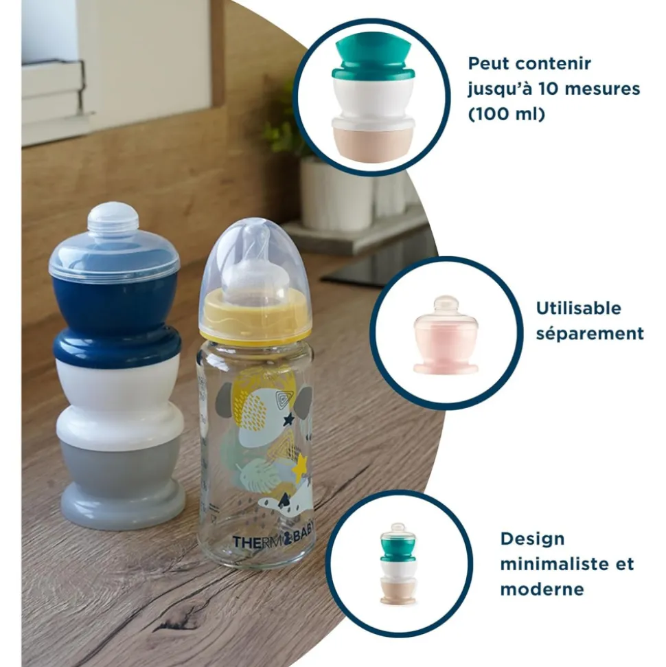 Boite doseuse vert émeraude - 3 compartiments