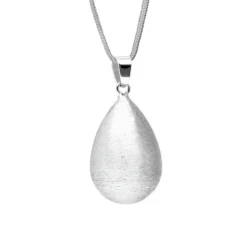 Bola de grossesse goutte effet brossé plaqué argent