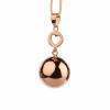 Bola de grossesse or rose avec grigri coeur