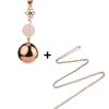 Bola de grossesse or rose et perle avec chaîne rose gold