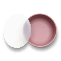 Bol avec ventouse et couvercle rose