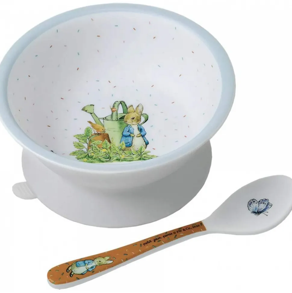 Bol ventouse et cuillère pierre lapin