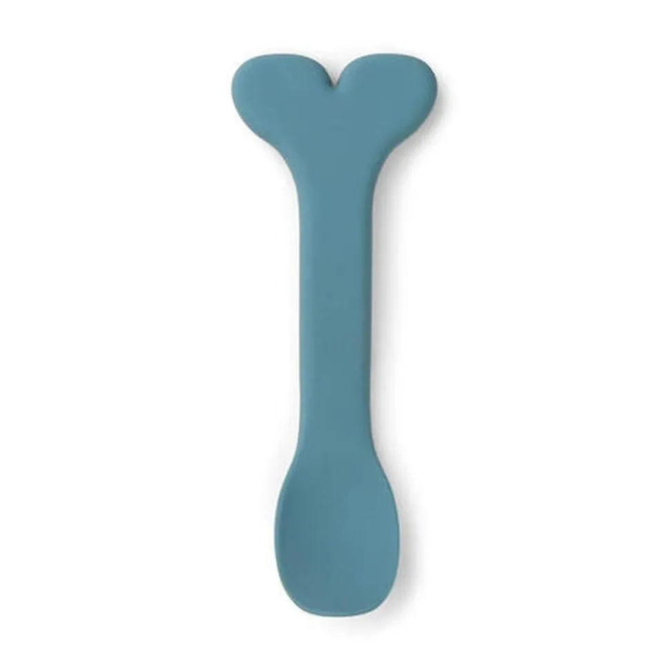 Bol ventouse et cuillère silicone wally bleu
