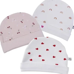 Bonnet doublé blanc imprimé cœur - 12 mois
