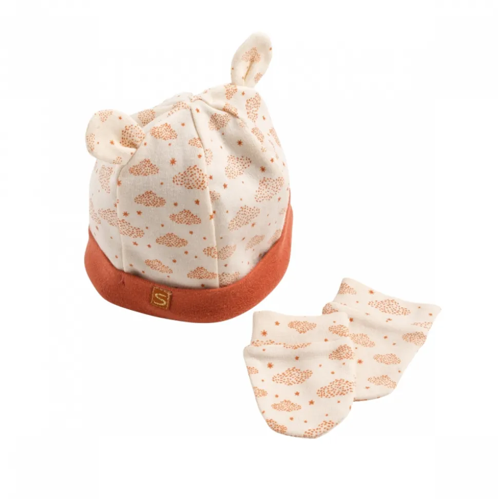 Bonnet et moufles naissance orsino