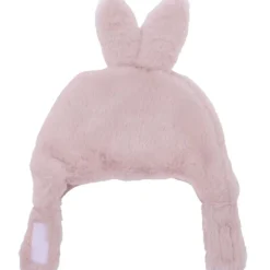 Bonnet lapin en fausse fourrure angora - pétale 12/18 mois