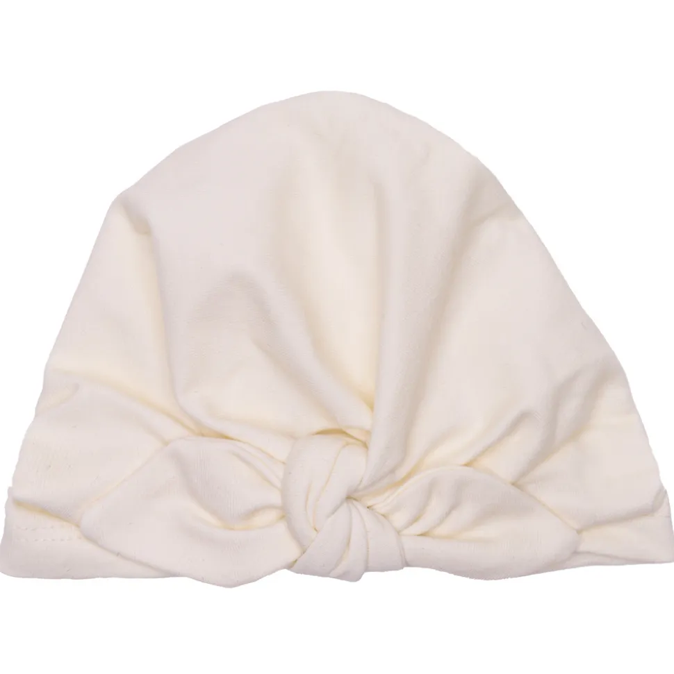 Bonnet naissance forme turban - ivoire