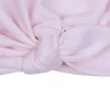Bonnet naissance forme turban - rose pastel
