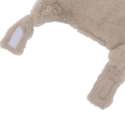 Bonnet ours en fausse fourrure angora - beige 6/12 mois